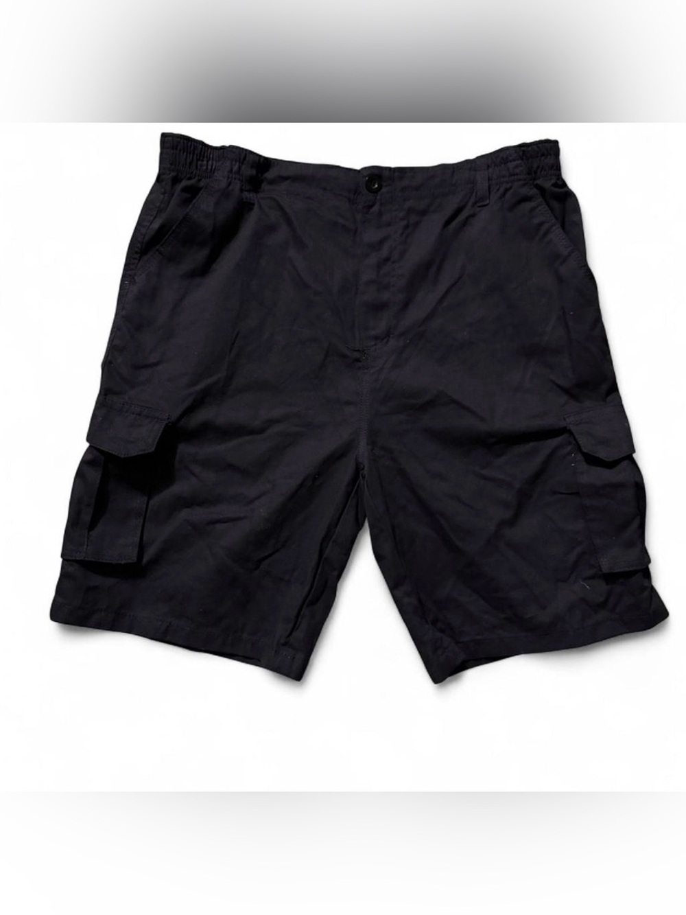 High Surf Men Cargo Shorts 36 38 Black 6 Pocket 100% Cotton Elastic Waist NWT